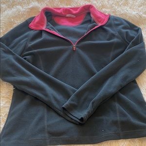 Fleece half zip pull over